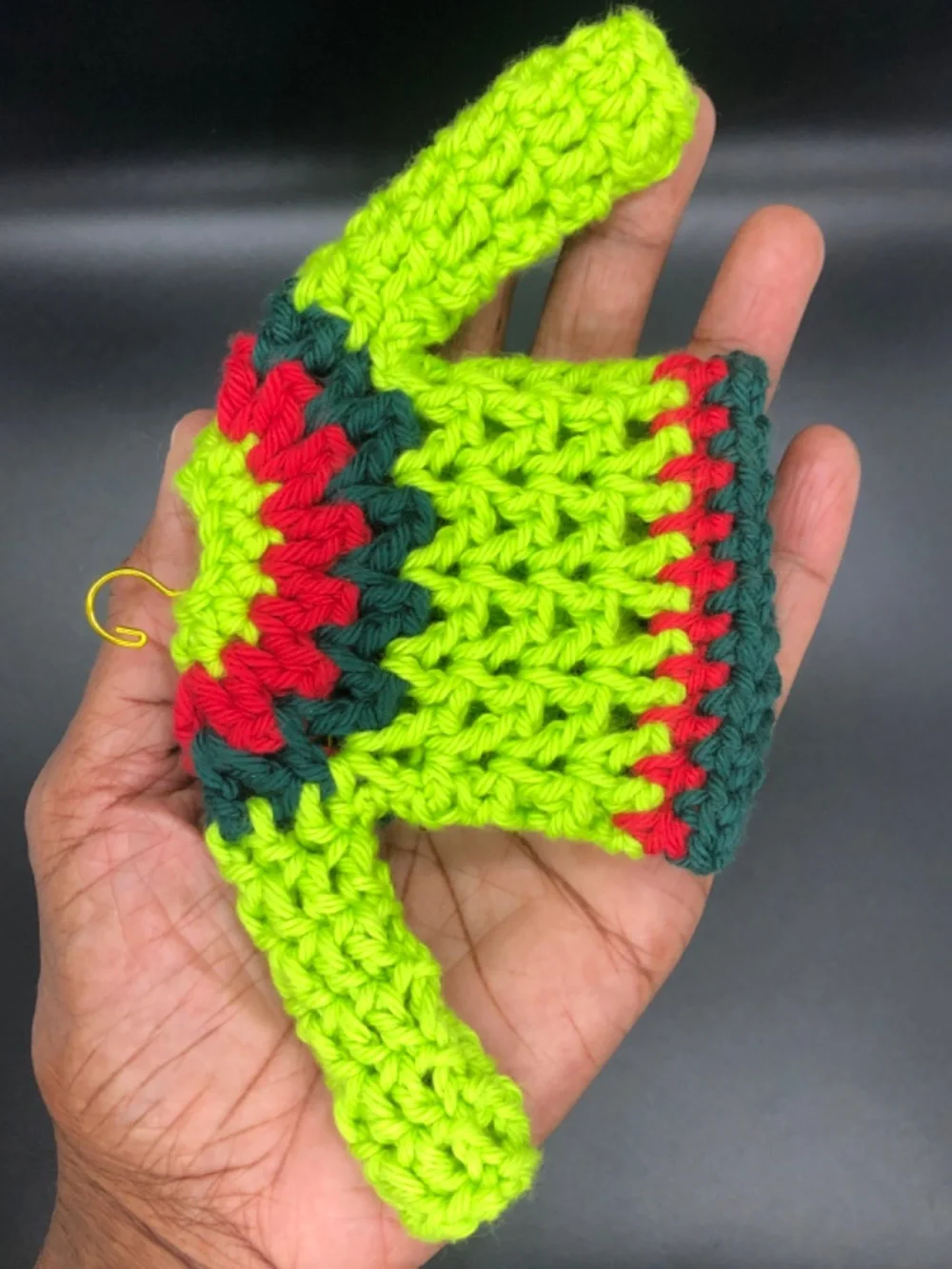 Mini Crochet Sweater Ornament, Gift Tag, Bag Accessory